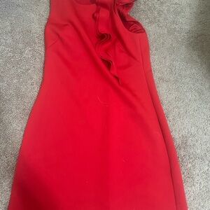 Chic Red Sleeveless Dress